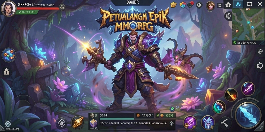 Gameplay epik yang menampilkan pertarungan seru di dunia MMORPG.