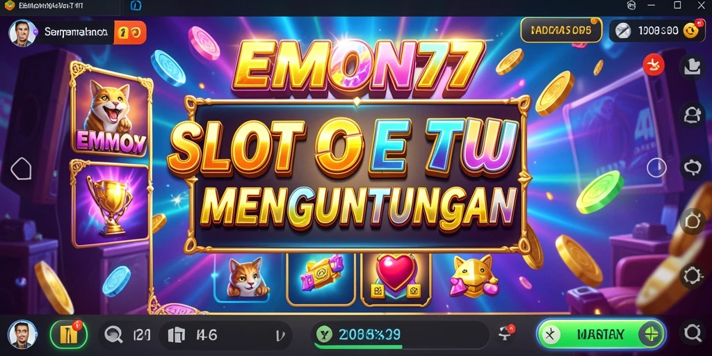 Tampilan menakjubkan dari gameplay Slot EMON77 dengan fitur menarik.