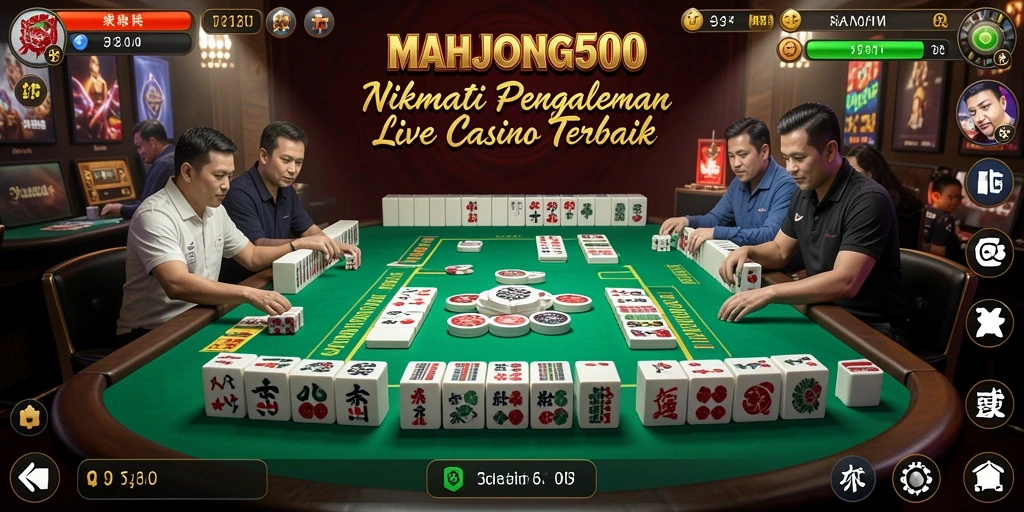 Gameplay seru di MAHJONG500 dengan dealer profesional dan interaksi langsung.
