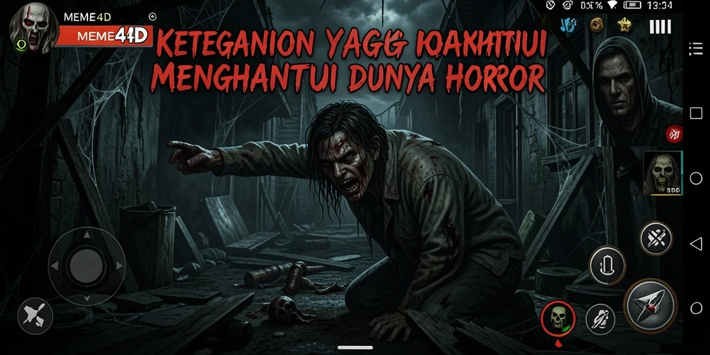 Gameplay seram dengan makhluk mengerikan di MEME4D.