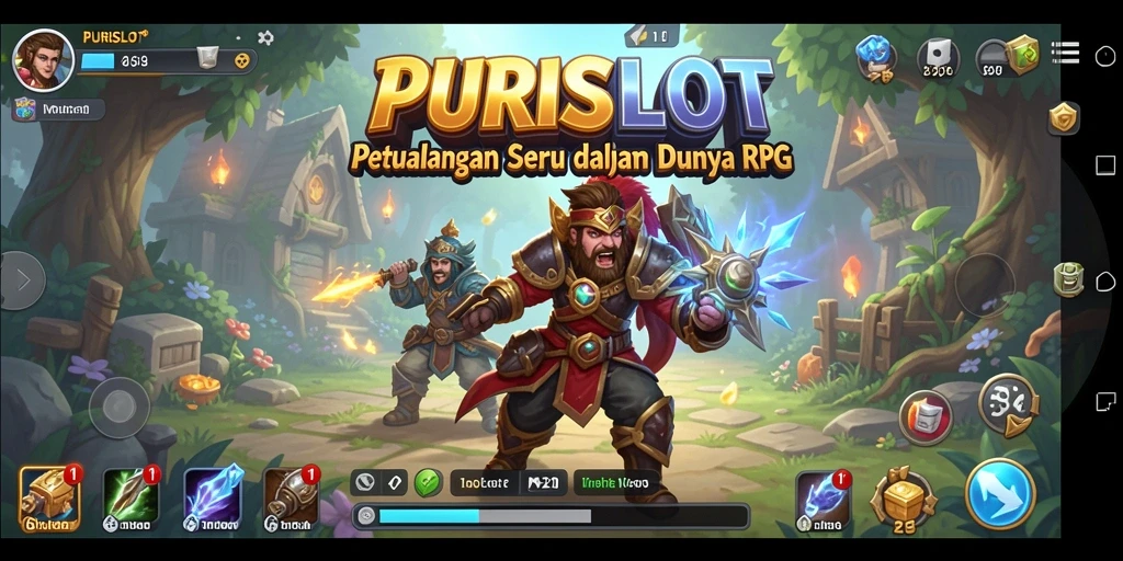 Screenshot gameplay PURISLOT yang menampilkan aksi seru dalam dunia RPG.