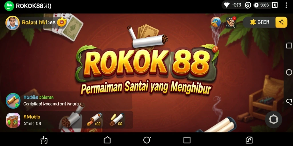 Tampilan gameplay ROKOK88 yang menghibur dan sederhana.