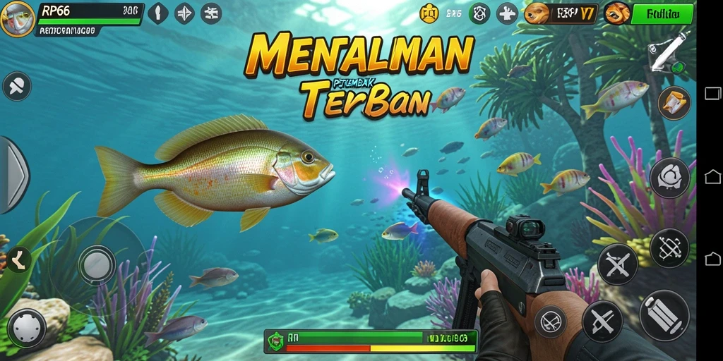 Tampilan gameplay menarik dari RP66 saat menembak ikan.
