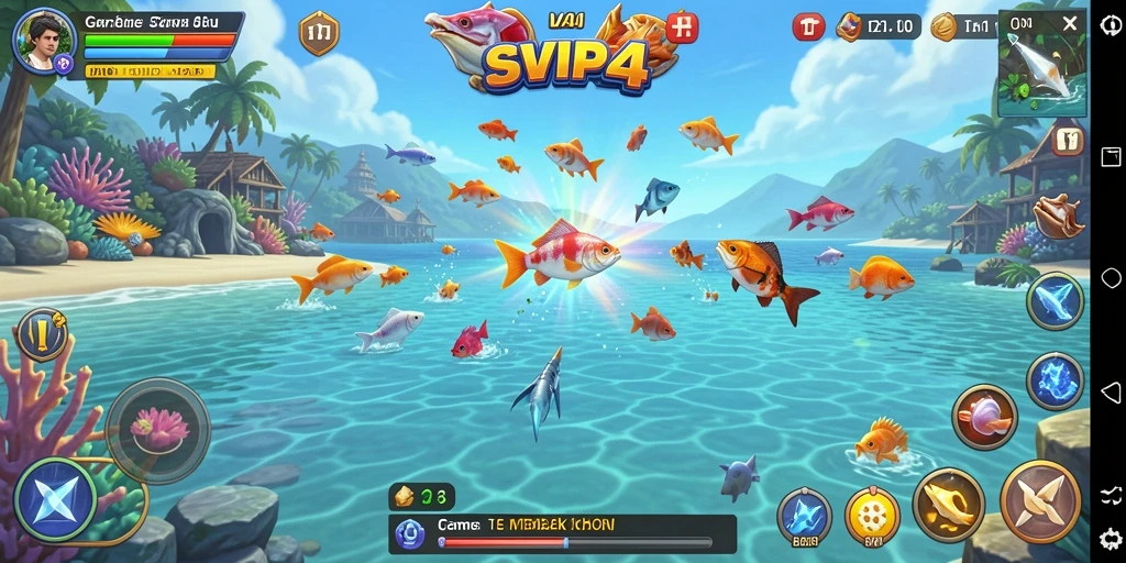 Tampilan gameplay seru dalam bermain Tembak Ikan SVIP4.